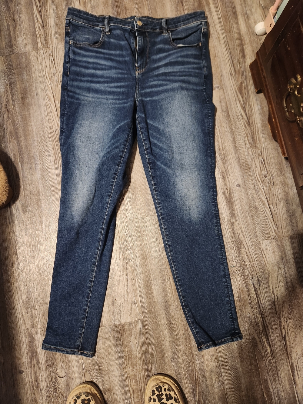 American Eagle Outfitters Women's Dark Blue Skinny Jeans